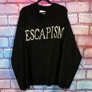 ASOS Design Curve Escapism Knit Sweater Black